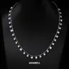 Novo Colar de Prata Esterlina S925 com Moissanita Estrelada para Mulheres, Moda Estilo Coreano Versátil Corrente para Clavícula Atacado