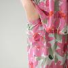 Pijama de Algodão e Seda para Mulheres, Verão, Mulheres de Meia-Idade, Tamanho Grande, Calça de Manga Média, Conjunto de Algodão Artificial, Roupas Caseiras Soltas para Mãe