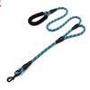 Cuerda de tracción reflectante de doble asa, cuerda redonda de nailon, productos para mascotas de Amazon, cuerda multifuncional con asa de espuma para pasear perros.