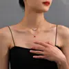 Personalizado Transfronteiriço Europeu e Americano Joia Disco Pingente de Amor Colar Feminino Multicamadas Corrente da Clavícula Joia