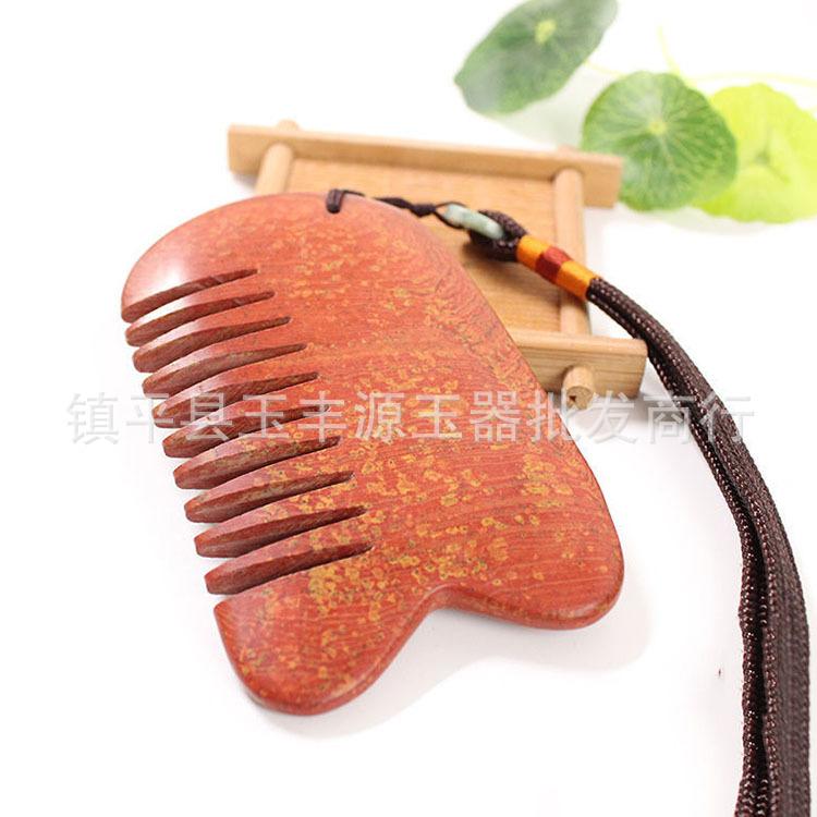 红砭石u形梳子