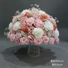 Novo gramado floral artificial para casamento, bola de flores para casamento, fundo de palco, layout guia de passarela, adereços decorativos para comércio exterior