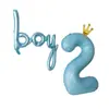 Globos Azules con Números de 40 pulgadas Empacados Individualmente Accesorios para Fotos de Fiesta Infantil Decoración de Cumpleaños Diseño de Escena