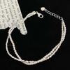 Pulsera de Perlas Dulces de Doble Capa para Mujer, Pulsera Versátil de Moda de Lujo Ligero con un Diseño Único