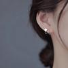 Aretes S925 Love Spring Plata Esterlina Corazón de Durazno Espiral Aretes Estilo Cool Aretes Distintivos Aretes Lindo Regalo para Mujeres