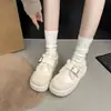 Zapatos Birkenstock de Suela Gruesa con Borrego, Botas de Nieve Gruesas y Cálidas Invierno 2025, Mocasines de Cuero Negro, Zapatos de Algodón para Mujer