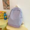 Mochila escolar retro a cuadros para mujer, mochila sencilla para estudiantes de campus universitario, estilo ins de alto impacto, mochila Mori girl