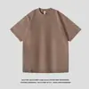 Camiseta Pesada 230g Vintage Lavada Transfronteiriça para Homens e Mulheres, Corte Solto Estilo Americano Lavagem Ácida Algodão Puro Manga Curta com Logo Personalizado