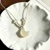 Colgante de jade helado de alta calidad con forma de estrella y luna de calcedonia para parejas, colgante de ágata de estrella y luna soñador, collar de regalo para el Día de San Valentín