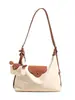Bolsas de tecido de nylon transfronteiriças, bolsas de ombro, bolsas para o dia a dia, designs color-block e patchwork, bolsas de ombro da moda, elegantes e estilosas, bolsas de ombro versáteis