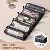 Bolsa de Cosméticos, Armazenamento Compartimentado para Viagem, Bolsa Portátil Grande Capacidade para Viagem de Negócios Dobrável, Necessaire Dobrável Quatro em Um para Viagem