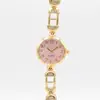 Nuevo reloj de pulsera para mujer con incrustaciones de diamantes transfronterizo, simple y versátil, alto valor estético, elegante y sofisticado, reloj de pulsera de cuarzo para mujer