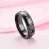 Moda Europea y Americana Nuevo Anillo de Pareja con Diamantes en Relieve Su Loco ELLA Raro Loco Raro