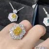 Versa Azul Céu Artificial Toppa Anel Dourado Gema de Ovo Brilhante Conjunto de Zircônia Banhado a Ouro 18K Cor de Luxo Leve Pingente