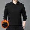 Nueva Camiseta de Hombre Otoño/Invierno 2025, Casual de Felpa con Cuello Solapa Falso Dos Piezas Manga Larga, Disponible para Dropshipping