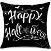 Funda de Almohada Halloween Calabaza Divertida Transfronteriza Amazon Estampado de Lino Funda Decorativa para Cojín de Sofá del Hogar