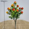 Flor de acebo fruta auspiciosa fruta rica pimiento árbol frutal decoración del hogar planta de flor de plástico decoración accesorios de fotografía
