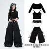 Ropa de niña para danza jazz, conjunto de actuación de street dance infantil moderno y genial, elegante traje de práctica de jazz para niños