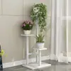 Estante para flores de múltiples capas de hierro para sala de estar, de pie, para interiores, balcón, maceta de flores, rábano verde