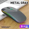 Ratón inalámbrico luminoso Bluetooth de doble modo 2.4G para escritorio, portátil, oficina, ratón inalámbrico transfronterizo