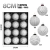 Novo produto internacional: Decorações de bola de Natal, Conjunto europeu vintage de bola de Natal para raspar, Enfeites de árvore de Natal