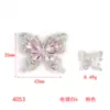 Nuevos Accesorios de Aleación Transfronterizos Vidrio de Colores Moda Mariposa Simple Placa de Diamante Mocha Accesorios de Joyería de Mariposa Accesorios para el Cabello
