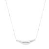 Collar de cadena de hueso de serpiente de acero de titanio para hombres y mujeres, estilo neutro, simple y frío, con colgante geométrico de arco, cadena para suéter.