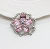 Accesorios de joyería de bricolaje con flor de cinco pétalos de cristal rosa de fábrica Kuisha, salida de aire, accesorios de ropa, accesorios, material de accesorios, diamante