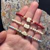 Pulsera de cuentas con diseño de gatito y conejito de dibujos animados, dulce y adorable, pulsera zen, pulsera china de alta gama que combina con todo.