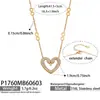Collar de zirconita con forma de corazón entrelazado en ocho DIY personalizado gota de agua circonita nicho lujo ligero diseño de moda collar elegante