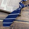 Corbata Pequeña Ultracorta para Mujer, Color Sólido, Floja, Linda, Estilo Preppy, Gratis, Rayas Estilo Japonés, Marrón Retro, Jardín de Niños Masculino