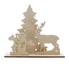 Corte láser reno de Navidad de madera DIY manualidades navideñas tridimensionales adornos decorativos para árbol de Navidad muñeco de nieve
