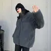 Casaco de Lã de Cordeiro de Inverno, Estilo Retro Americano, Jaqueta de Algodão com Fleece Espessado, Gola Alta, Jaqueta de Pelúcia Solta Masculina, em Estoque