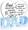 Nuevos Adornos Acrílicos Transparentes de Amazon para Papá, Regalo de Cumpleaños del Día del Padre, Bendiciones, Decoraciones de Escritorio