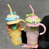 Vaso de agua de paja de gran capacidad, nuevo modelo 2026 para mujeres, niños lindos, taza de plástico de alta estética para verano para adultos, oficinistas y estudiantes