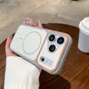 Aplicável para iPhone 18 Pro Max Janela Grande Capa Magnética para Celular Apple 17 Duas Cores Toque de Pele Fosca 15 Capa Protetora