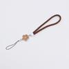 Cuerda corta tejida de trébol, cuerda de cuero sintético, cordón con forma de flor pequeña, cordón corto para teléfono móvil, cordón de juguete, 10 colores disponibles