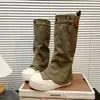 Botas con plataforma de suela gruesa, botas de motociclista para mujer, nuevo estilo de bota de pantalón para verano y otoño 2026, botines western de mezclilla sin cordones, modernos