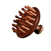 Pente de massagem de sândalo dourado, pente de meridianos da cabeça, pente de tampa de panela, pente de sândalo de dentes grossos, pente redondo, pente para cuidados com o cabelo e saúde