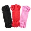 Corda de algodão preta para bondage, tamanho pequeno, 10m, brinquedo sexual alternativo, corda de 5m no atacado.