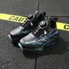 Tamanhos 32-37, de marca, em estoque, tênis de corrida masculinos em couro de microfibra, tênis para corrida leve, com sola supercrítica, para crianças de meia-idade, modelo 6637