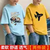 Camiseta de verano para niño de manga corta 100% algodón 2026 nuevo estilo transpirable elegante moderna ropa infantil para niño
