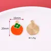Guofeng Nuevo Colgante de Placa con Lenguaje de Bendición de Frutas Caqui Ruyi Llavero Accesorios de Aleación Diy