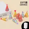 Chapéu Pequeno Ins Retro Coreano Decoração de Bolo Xadrez Colorido Rosto Sorridente Florzinha Laço Coroa Plug-in para Assar