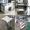 Mesa de Operaciones Desmontable de Acero Inoxidable Engrosada Mesa de Empaque Banco de Trabajo de Cocina Comercial Mesa de Preparación Forma Irregular