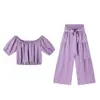 Calça Larga Nova Europeia e Americana para Mulheres 2025 Calça de Trabalho Cintura Alta Cor Sólida Flare Amarração Drapeada Calça Casual Conjunto