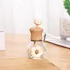 Botella Aromaterapia para Coche de Madera Maciza, Botella Vacía de Perfume, Vaporizador Difusor, Botella de Relleno para Salida de Aire de Coche, Colgante de Botella Pequeña