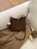 Nova Bolsa de Ombro Feminina com Estampa Floral e Bolinhas Outono/Inverno 2025, Moderna e Versátil, Casual, de Alta Qualidade, Bolsa de Luxo Leve para o Dia a Dia