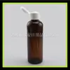 Frasco branco leitoso de 100ml com tampa flip-top frasco de plástico escuro frasco pequeno para amostra frasco de reposição para hotel frasco pequeno para medicamentos de pesca
