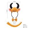 Banda para el pelo con diseño de vaca para baile de máscaras, diadema estéreo con diseño de ganado, decoración de Halloween, tocado de dibujos animados, accesorios para el pelo de vaca para mujer